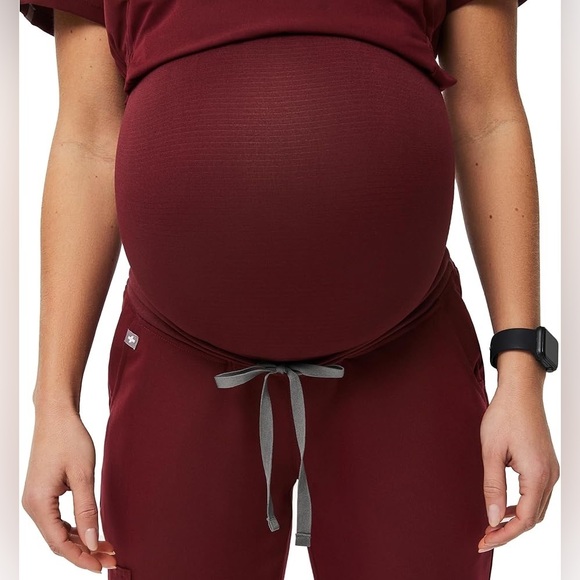 FIGS Burgundy Maternity Jogger Scrub Pants Size XXL - Picture 6 of 16